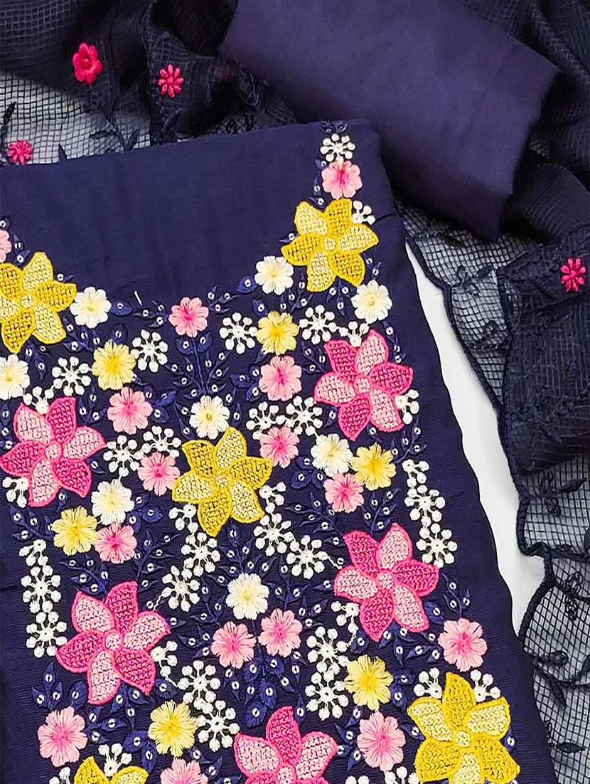 women floral embroidered unstitched suit set - 22047867 - Standard Image - 2