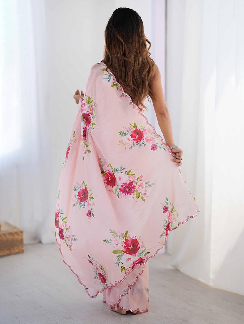 women printed casual wear saree with blouse - 22047974 - Standard Image - 2