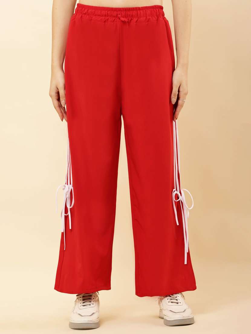 women tapered mid rise relaxed fit track pant