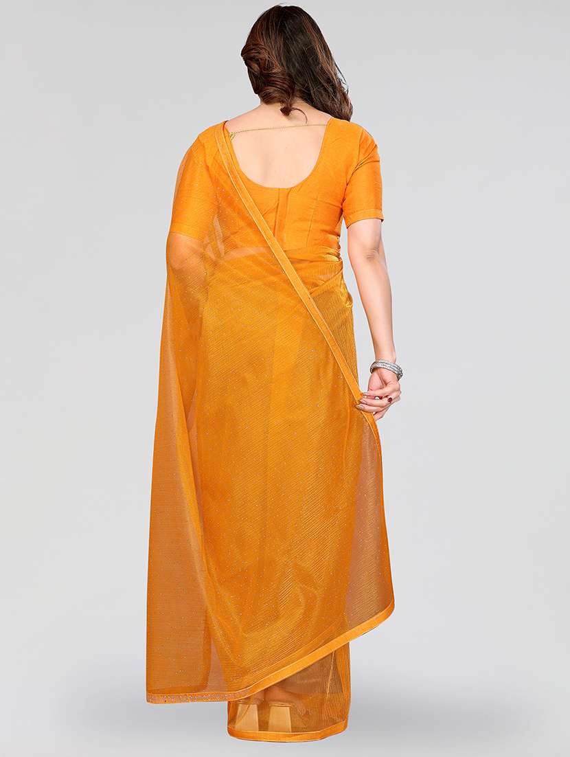 women solid with work embellished saree with blouse - 22048117 - Standard Image - 2