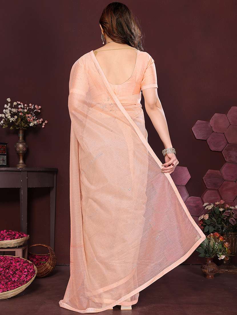 women solid with work embellished saree with blouse - 22048141 -  Standard Image - 2