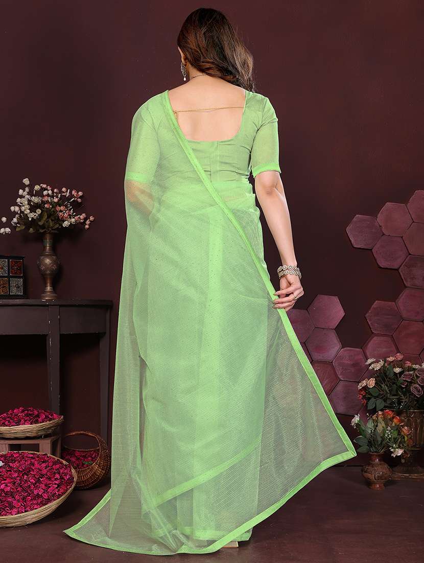 women solid with work embellished saree with blouse - 22048148 -  Standard Image - 2