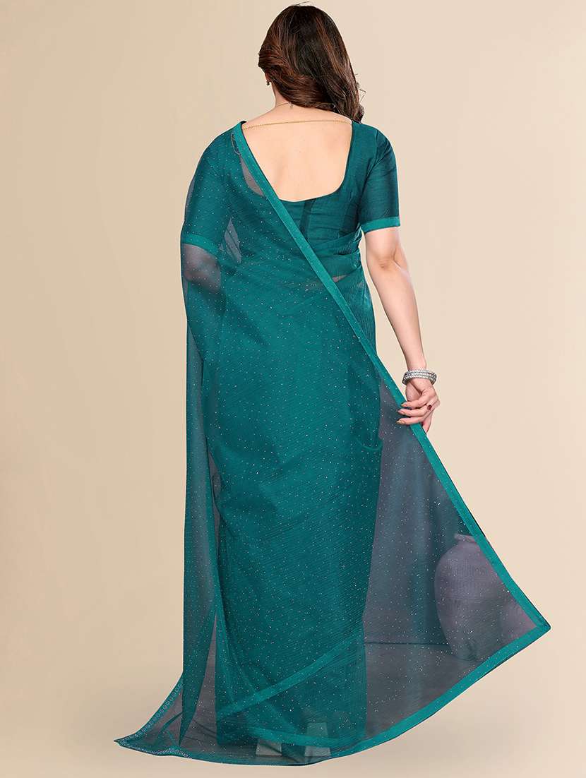 women solid with work embellished saree with blouse - 22048160 -  Standard Image - 2