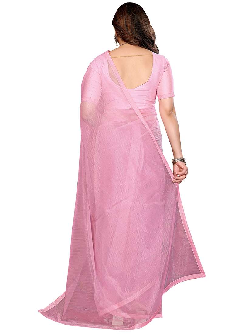 women solid with work embellished saree with blouse - 22048186 -  Standard Image - 2