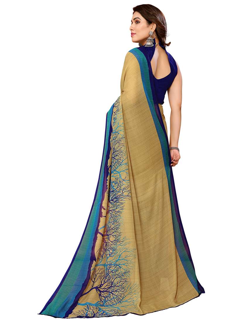 women printed casual wear saree with blouse - 22048287 -  Standard Image - 2