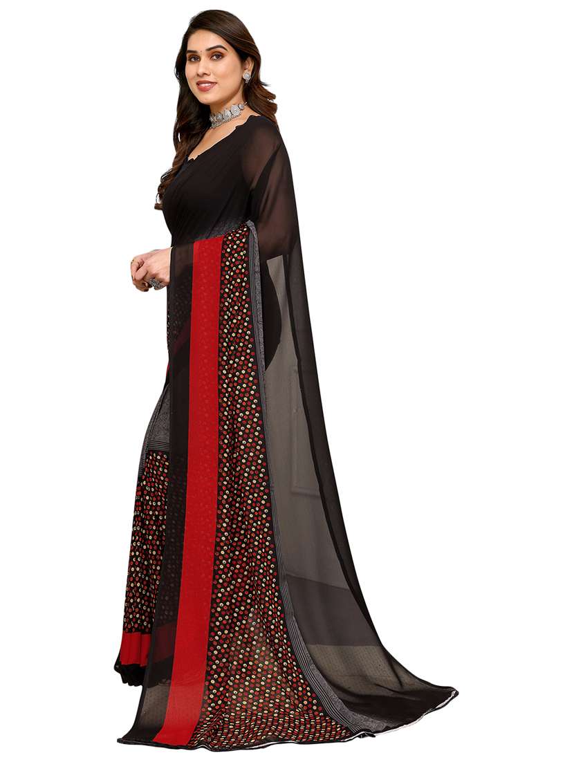 women printed casual wear saree with blouse - 22048298 -  Standard Image - 2