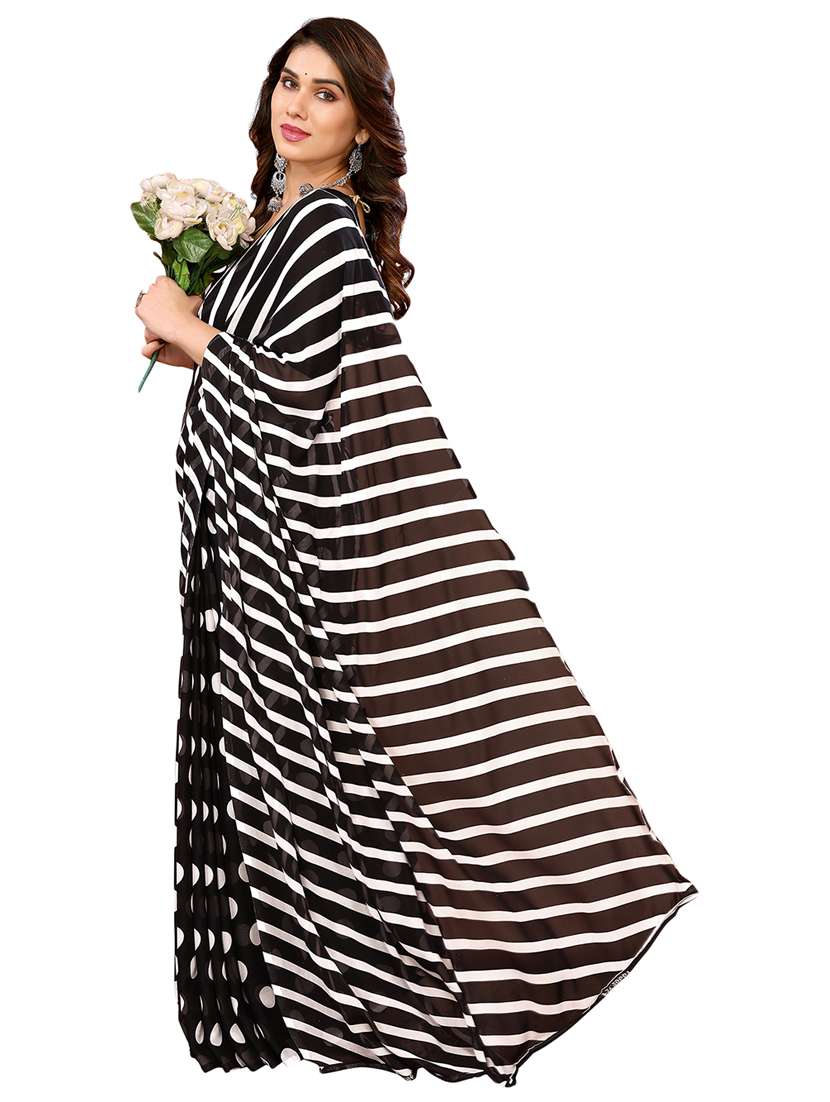 women printed casual wear saree with blouse - 22048308 -  Standard Image - 2