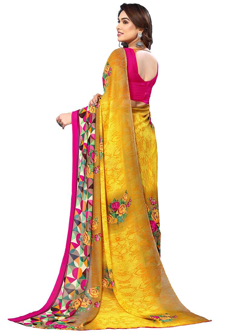 women printed casual wear saree with blouse - 22048309 -  Standard Image - 2