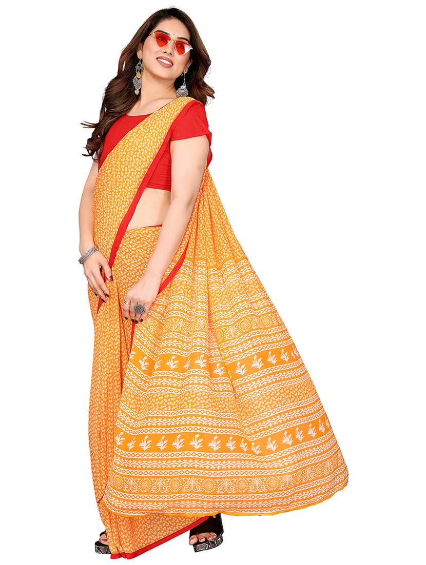 women printed casual wear saree with blouse - 22048360 -  Standard Image - 2