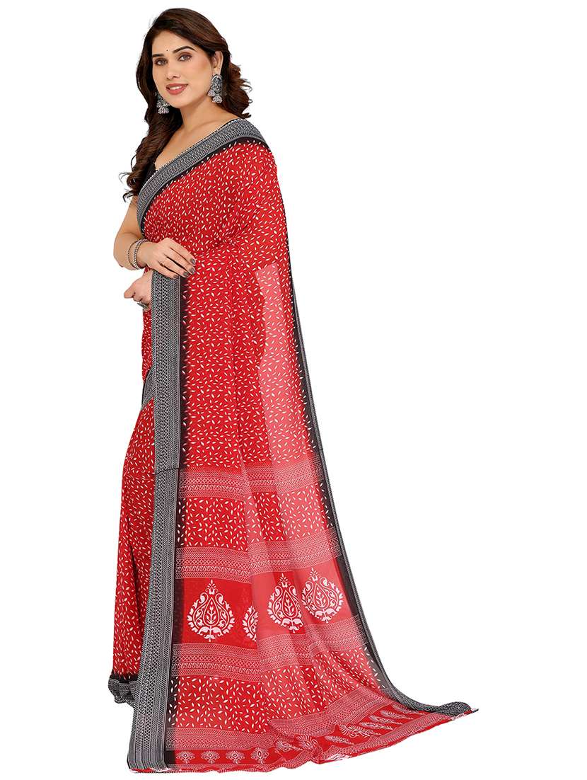 women printed casual wear saree with blouse - 22048404 -  Standard Image - 2