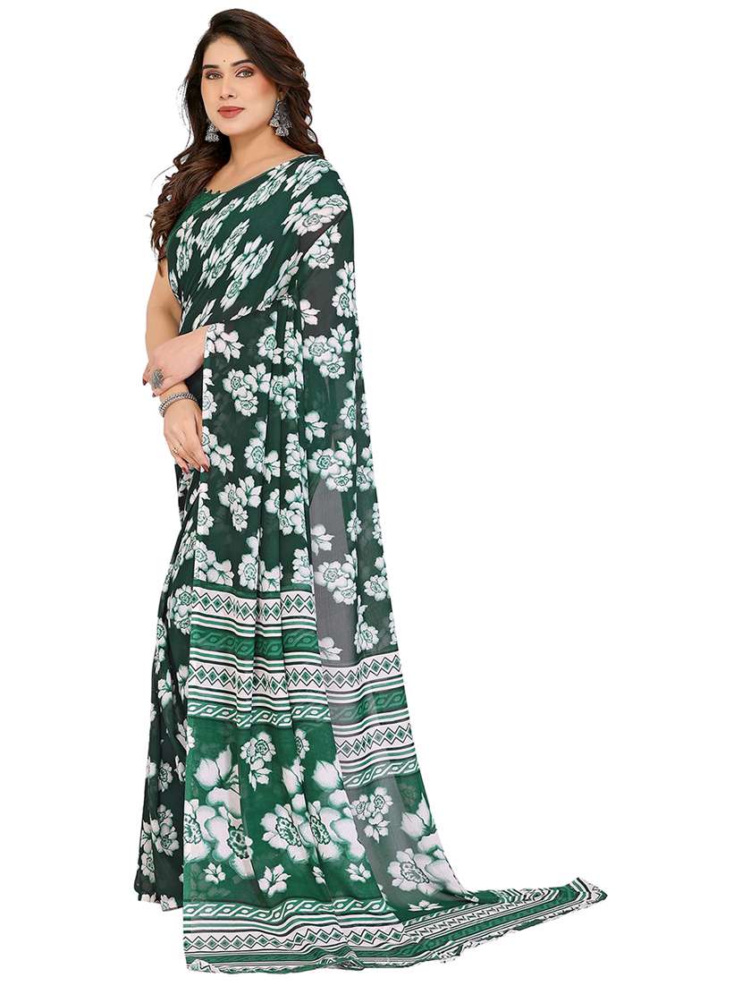 women printed casual wear saree with blouse - 22048458 - Standard Image - 2