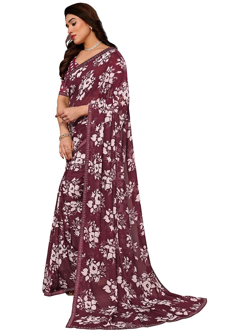 women printed casual wear saree with blouse - 22048514 - Standard Image - 2