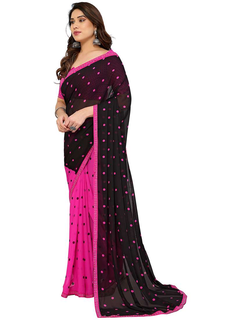 women printed casual wear saree with blouse - 22048525 -  Standard Image - 2