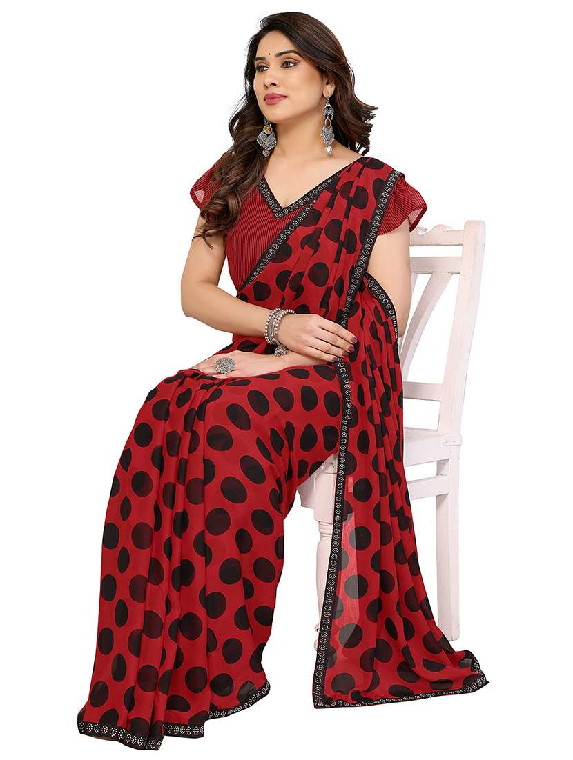 women printed casual wear saree with blouse - 22048530 -  Standard Image - 2