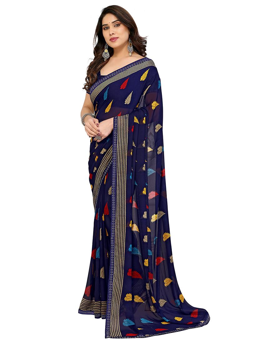 women printed casual wear saree with blouse - 22048545 - Standard Image - 2