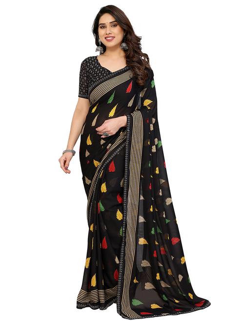 women printed casual wear saree with blouse - 22048546 - Standard Image - 0