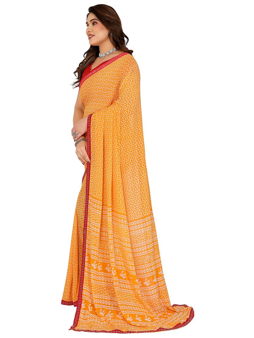 women printed casual wear saree with blouse - 22048547 - Standard Image - 2