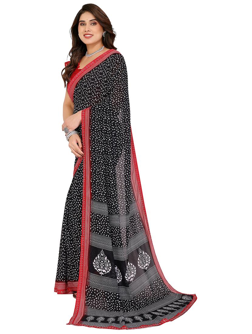 women printed casual wear saree with blouse - 22048555 - Standard Image - 2