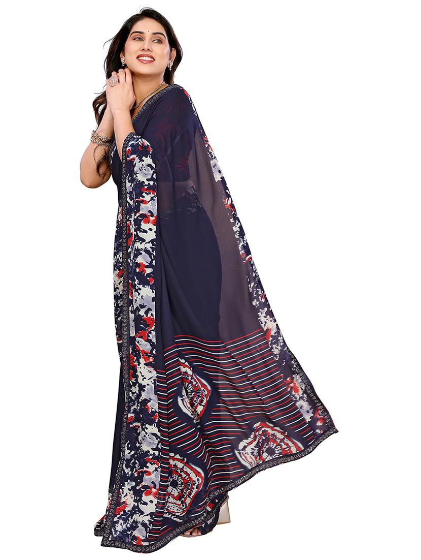 women printed casual wear saree with blouse - 22048567 - Standard Image - 2