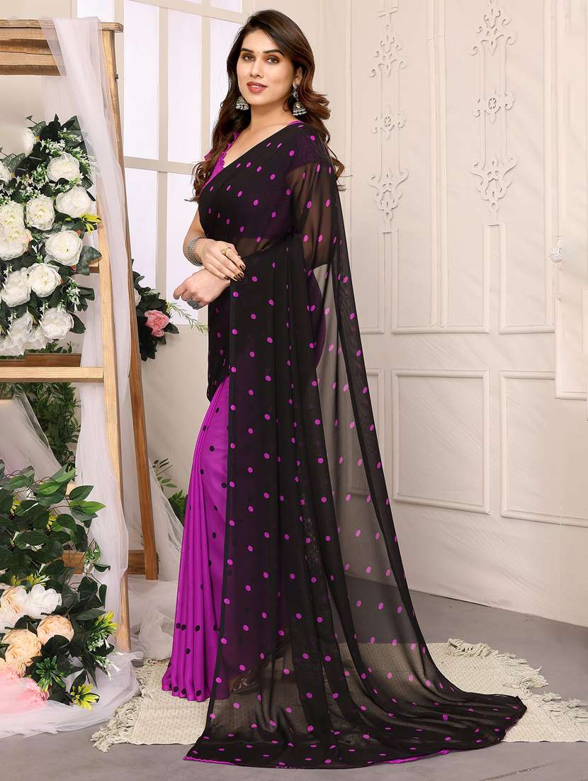 women printed casual wear saree with blouse - 22048612 -  Standard Image - 2