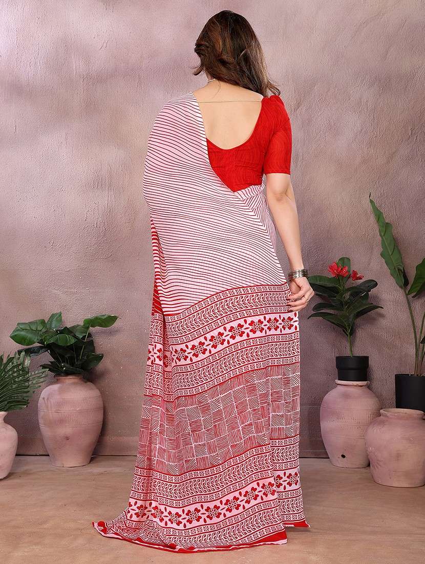 women printed casual wear saree with blouse - 22048800 -  Standard Image - 2