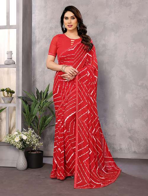 women printed casual wear saree with blouse - 22048854 -  Standard Image - 0