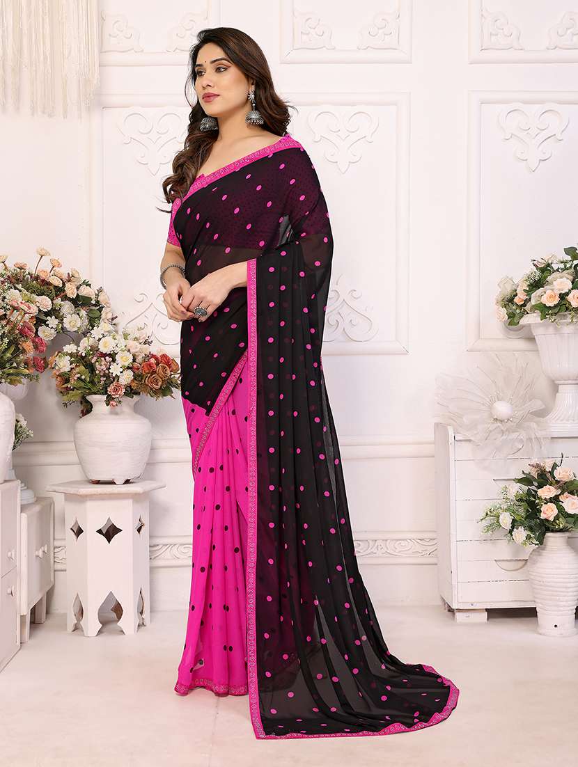 women printed casual wear saree with blouse - 22048862 - Standard Image - 2