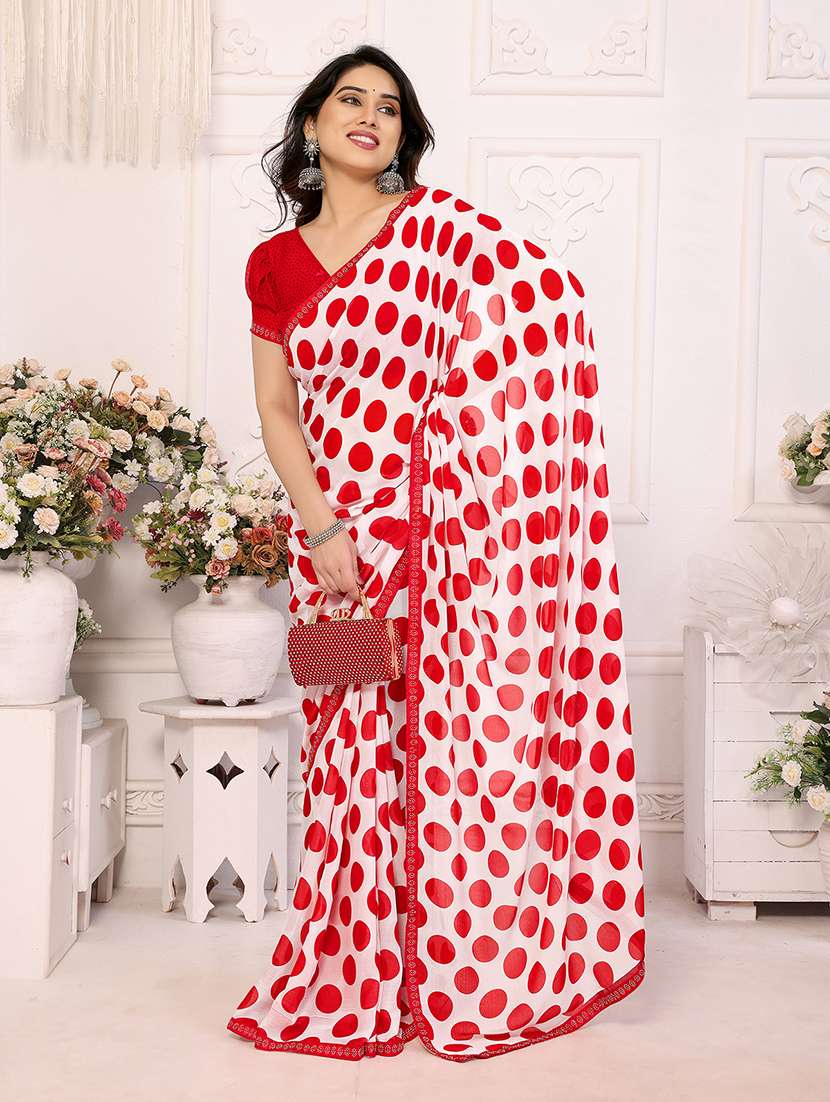 women printed casual wear saree with blouse - 22048868 -  Standard Image - 2