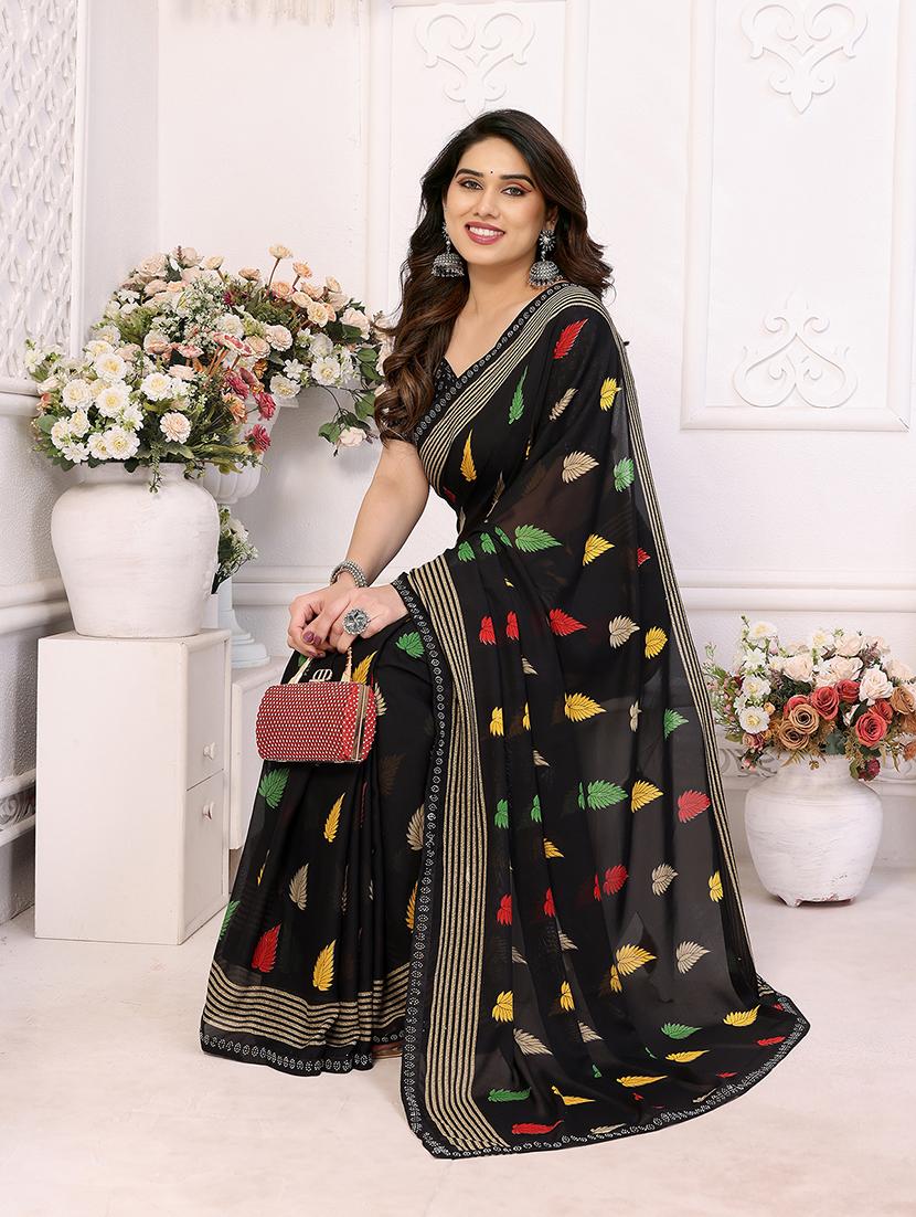 women printed casual wear saree with blouse - 22048883 - Standard Image - 2