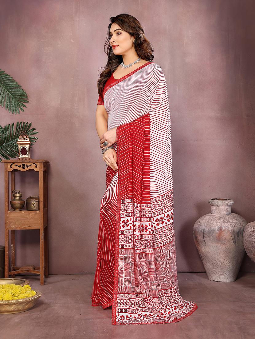 women printed casual wear saree with blouse - 22048920 - Standard Image - 2