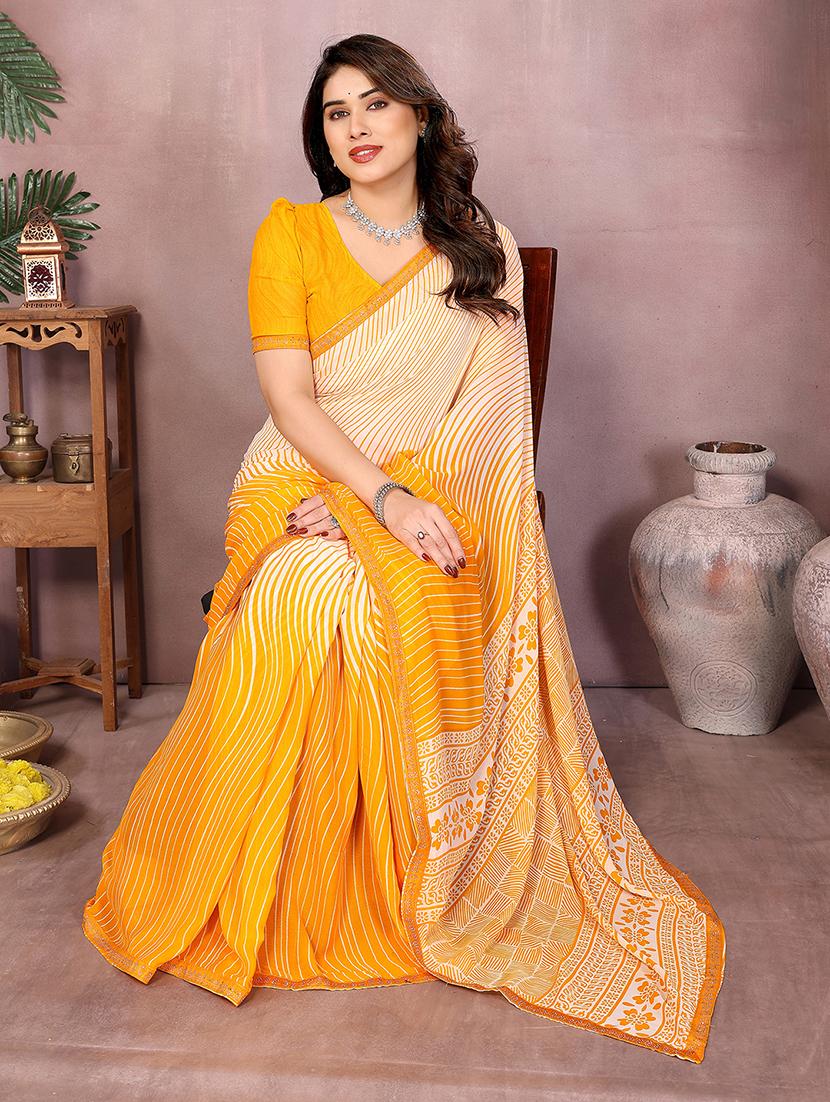 women printed casual wear saree with blouse - 22048921 - Standard Image - 2