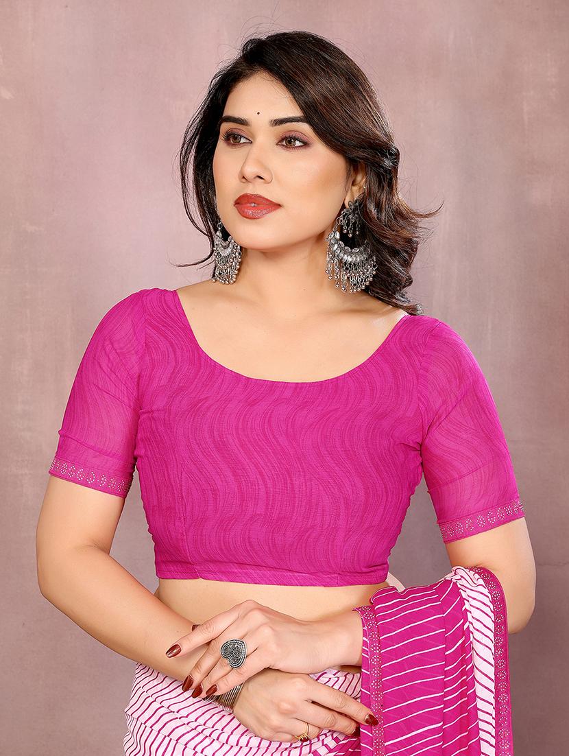 women printed casual wear saree with blouse - 22048922 - Standard Image - 2