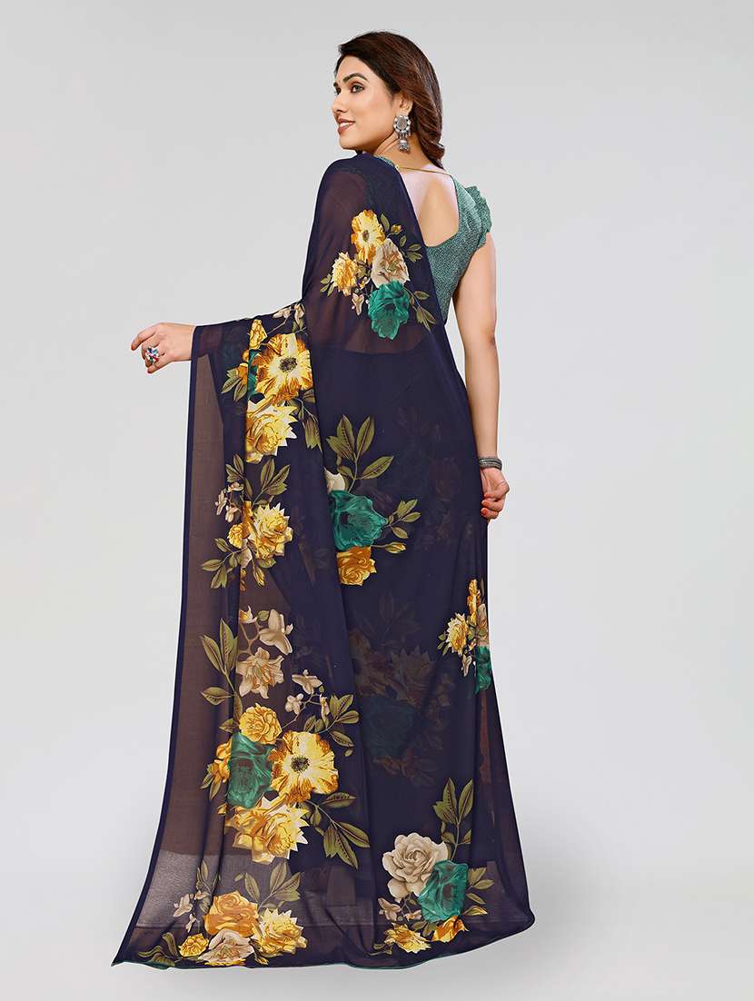 women printed casual wear saree with blouse - 22048954 -  Standard Image - 2