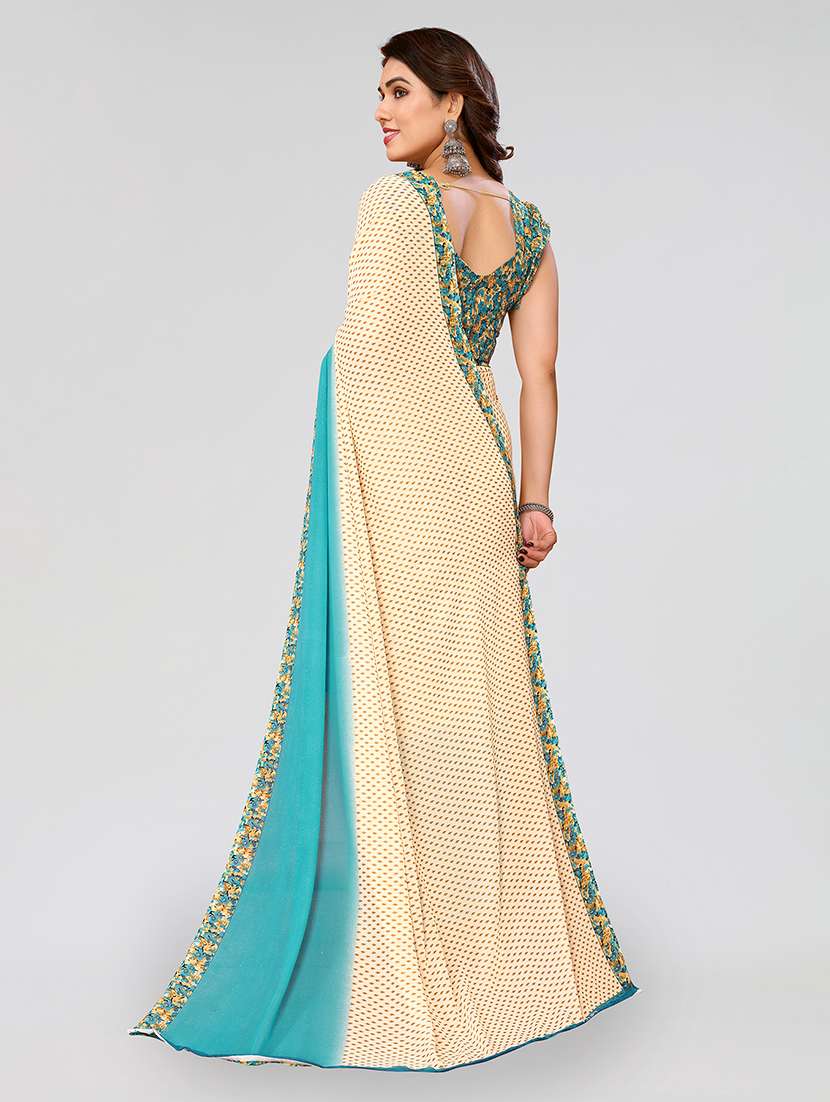 women printed casual wear saree with blouse - 22048975 -  Standard Image - 2