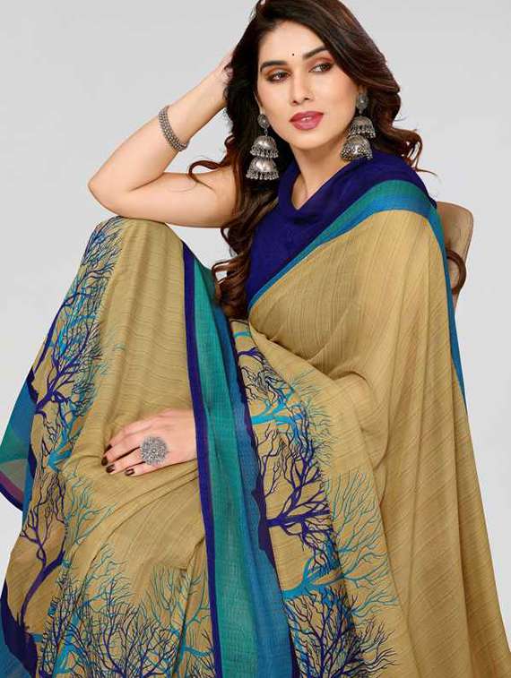 women printed casual wear saree with blouse - 22048988 -  Standard Image - 2
