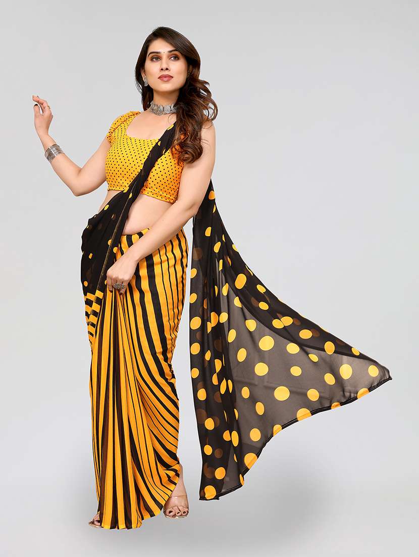 women printed casual wear saree with blouse - 22049000 -  Standard Image - 2