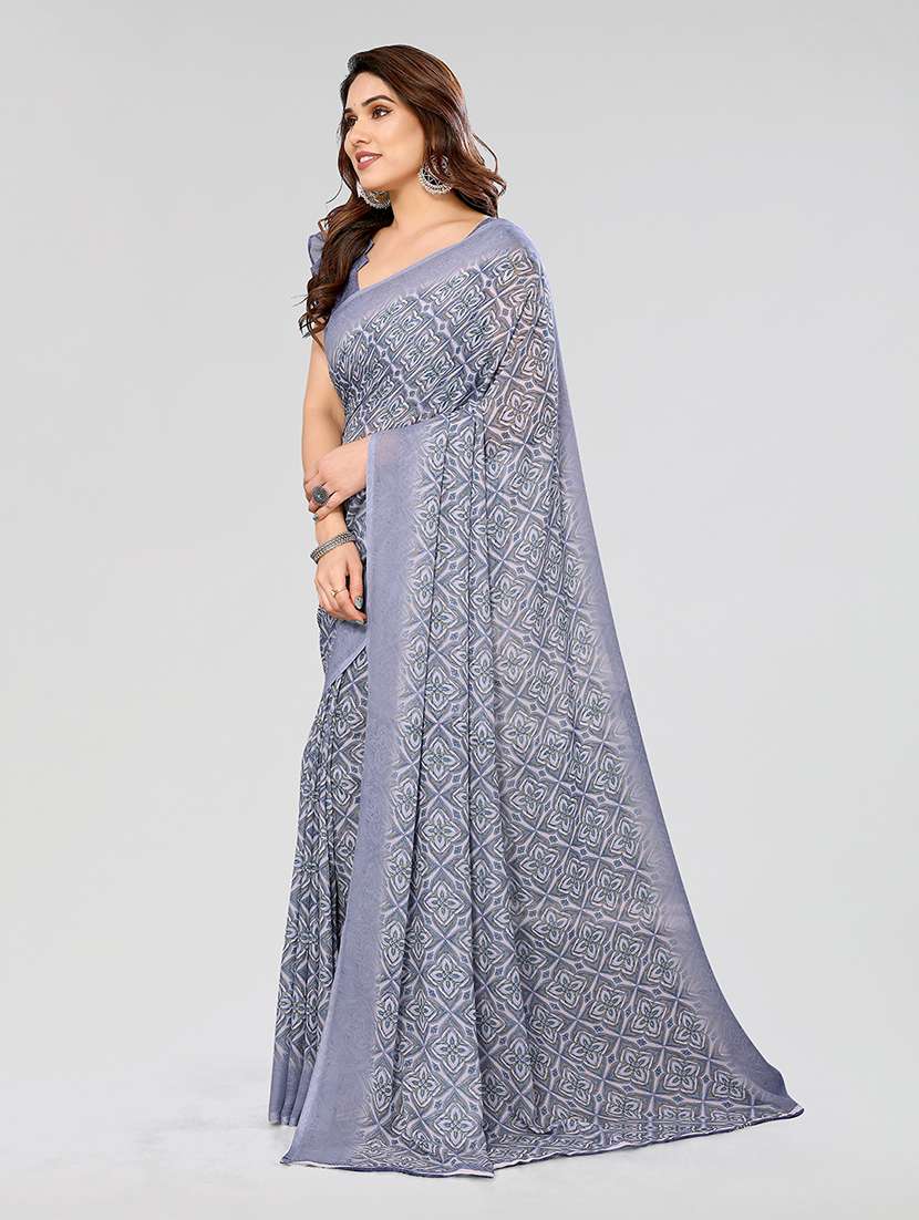 women printed casual wear saree with blouse - 22049050 -  Standard Image - 2