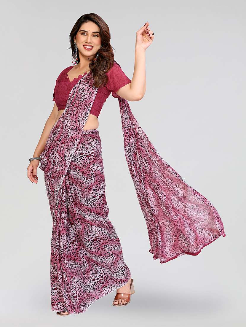 women printed casual wear saree with blouse - 22049073 -  Standard Image - 2