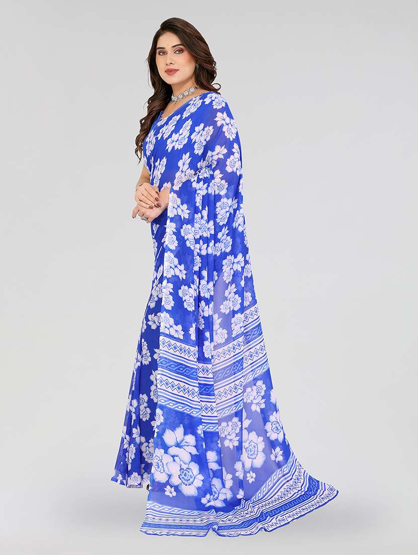 women printed casual wear saree with blouse - 22049155 -  Standard Image - 2
