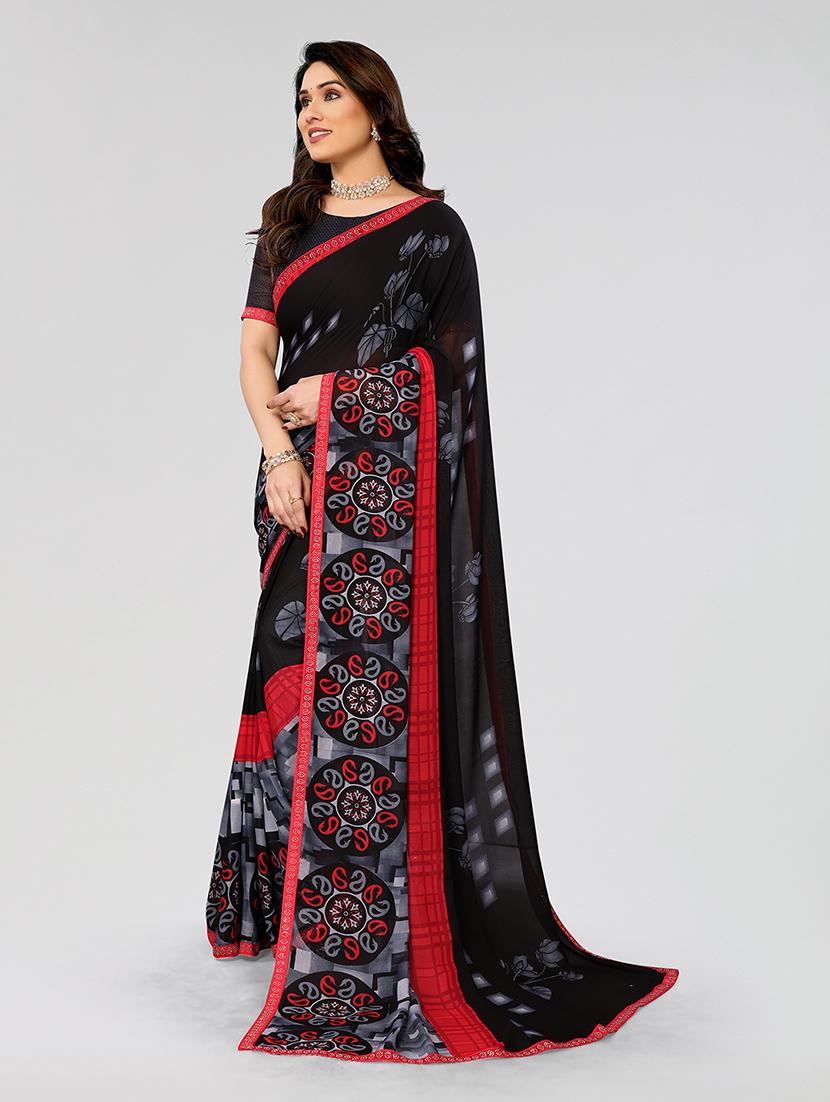 women printed casual wear saree with blouse - 22049207 - Standard Image - 2