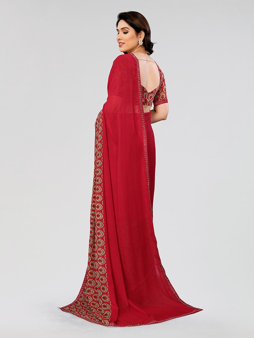 women printed casual wear saree with blouse - 22049209 - Standard Image - 2
