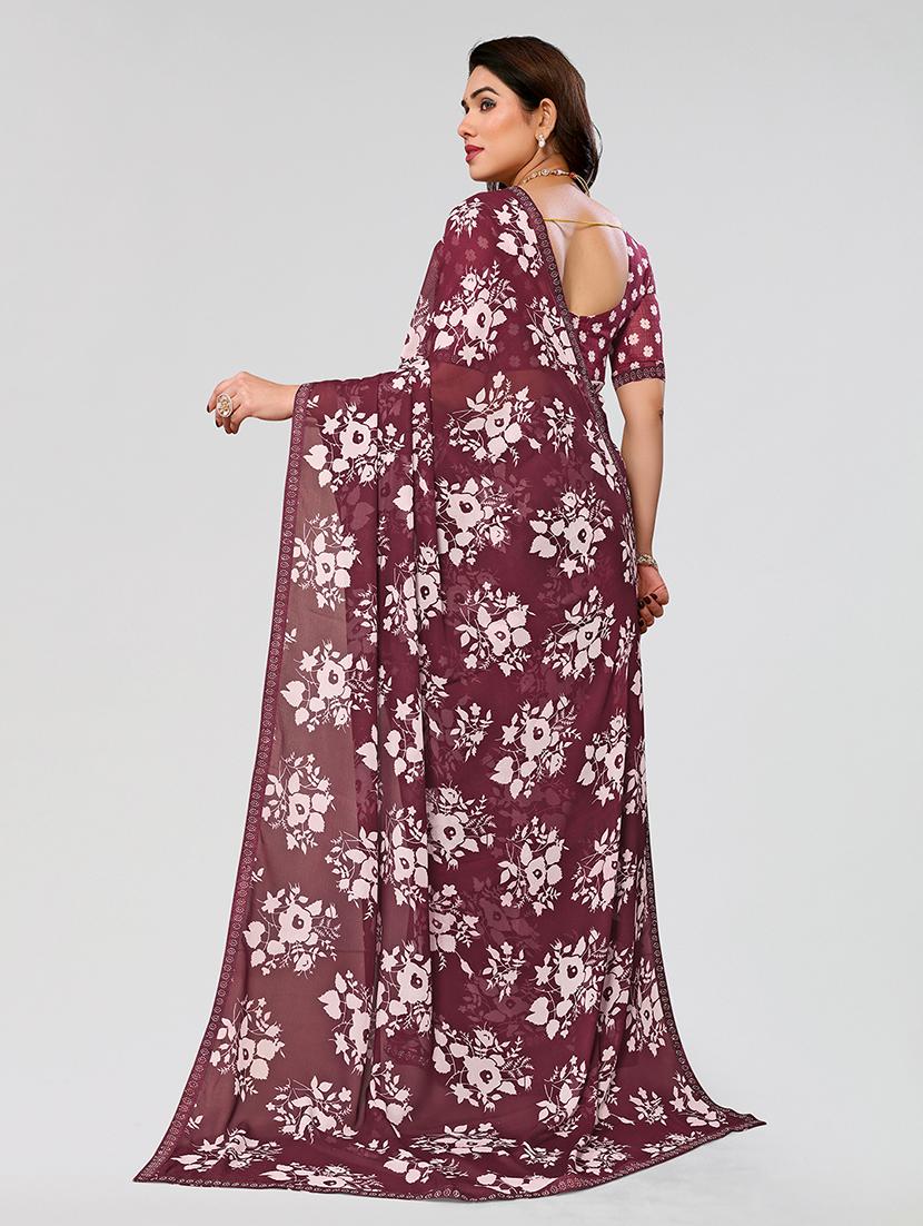 women printed casual wear saree with blouse - 22049218 - Standard Image - 2
