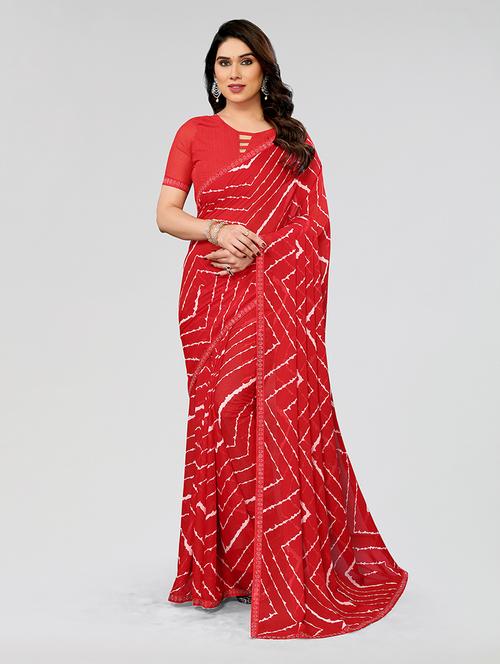 women printed casual wear saree with blouse - 22049221 - Standard Image - 0