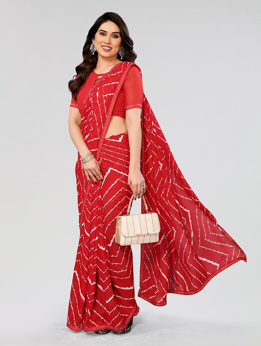 women printed casual wear saree with blouse - 22049221 - Standard Image - 2