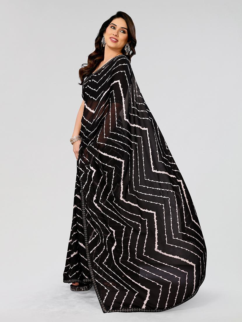 women printed casual wear saree with blouse - 22049223 - Standard Image - 2