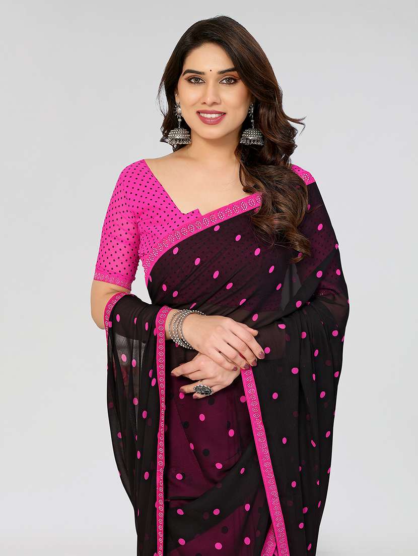women printed casual wear saree with blouse - 22049229 - Standard Image - 2