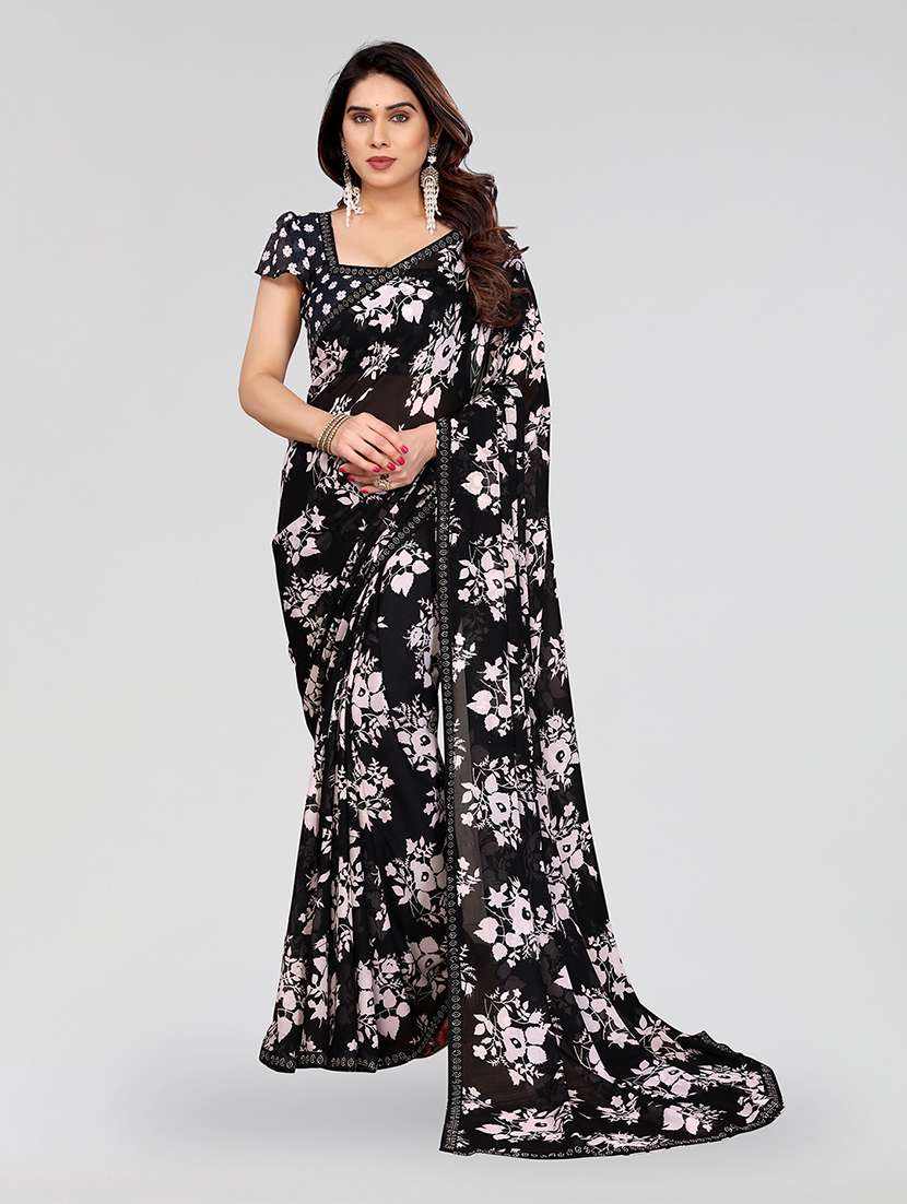 women printed casual wear saree with blouse - 22049240 -  Zoom Image - 0