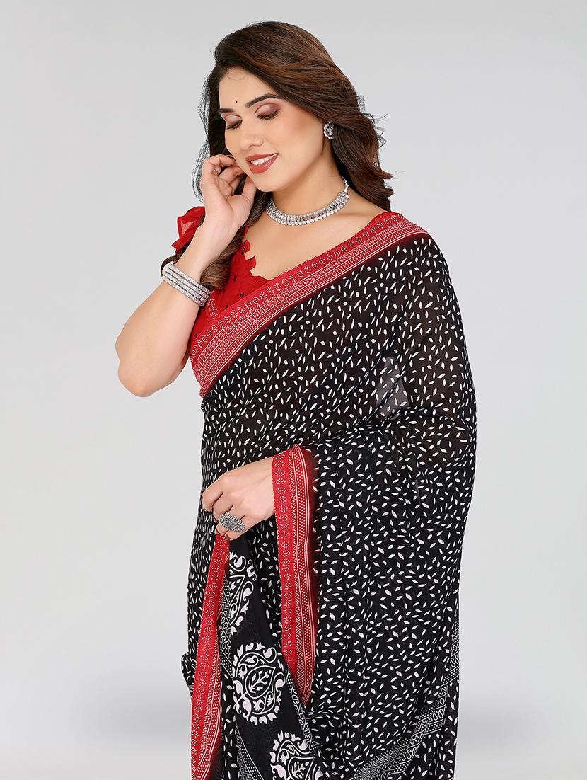 women printed casual wear saree with blouse - 22049259 - Standard Image - 2
