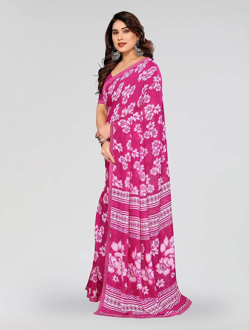 women printed casual wear saree with blouse - 22049281 - Standard Image - 2