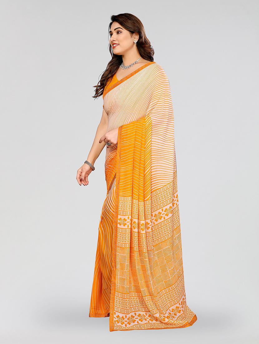 women printed casual wear saree with blouse - 22049288 - Standard Image - 2